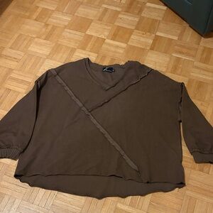 Fenini Brown V-Neck  Sweater